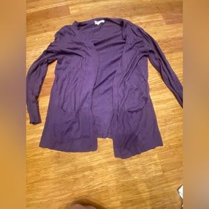 Purple cardigan